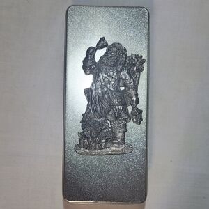 Vintage 1998 GBD Pewter Santa on Silver Tin Box